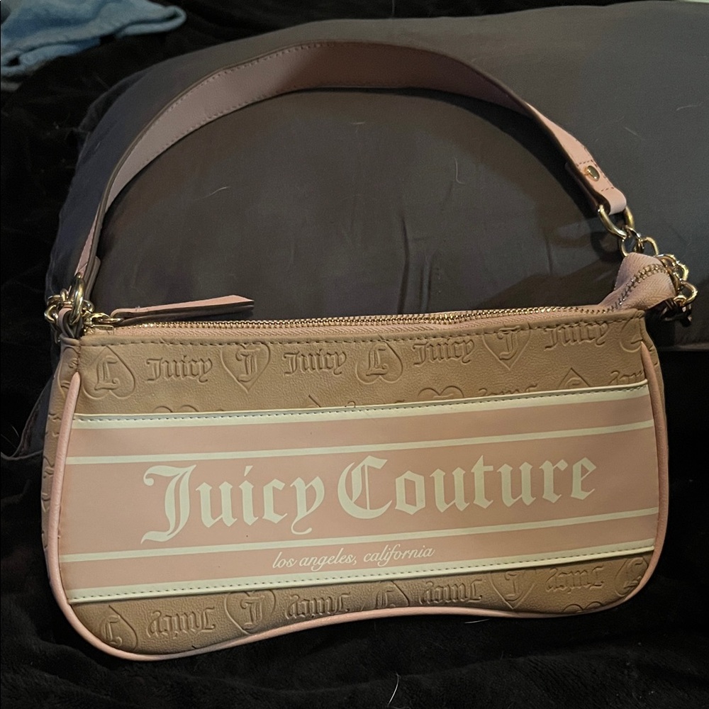 Juicy Couture Pink and Brown Shoulder Bag
